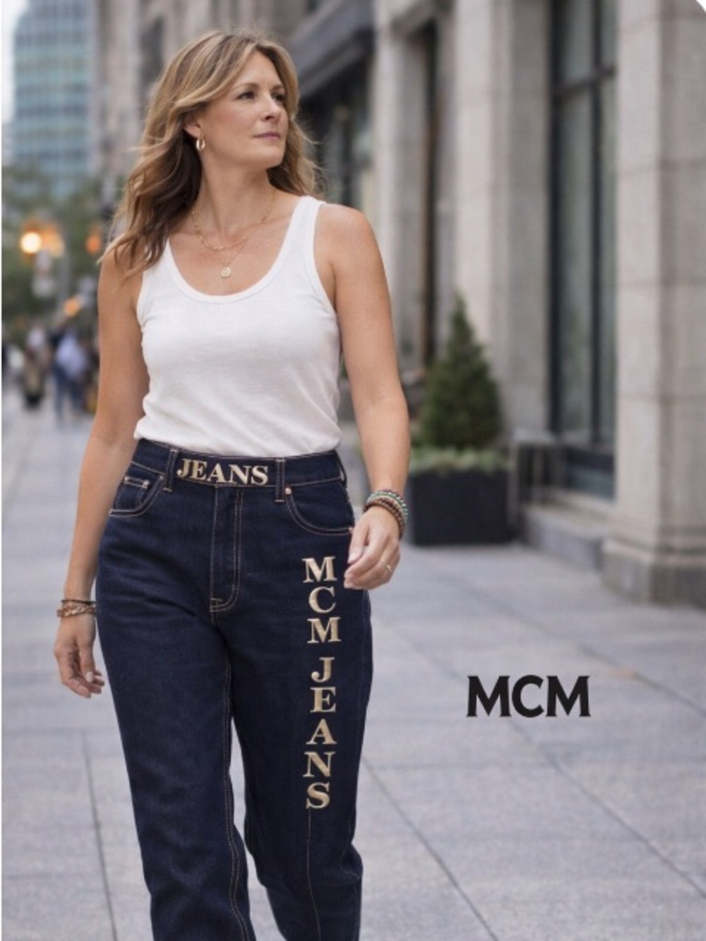 MCM, DESIGNER MICHAEL CORMER MÜNCHEN RARE HIGH RISE STUNNING JEAN